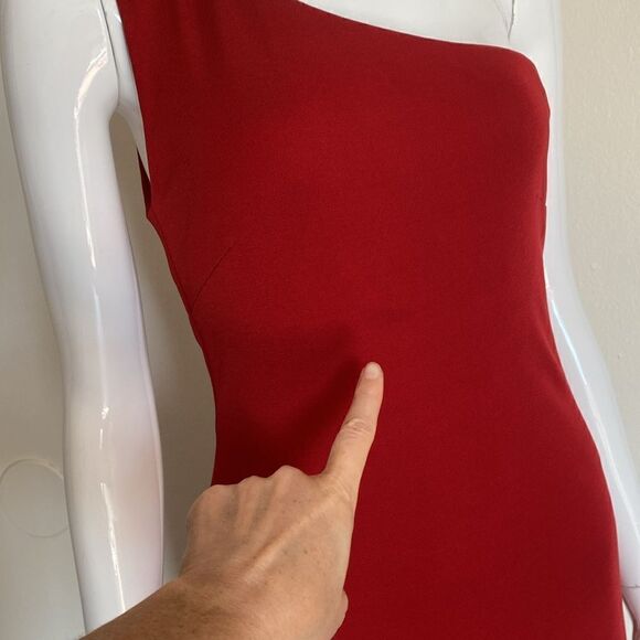 Lauren By Ralph Lauren Dress One Shoulder Evening Gown Size Small - Picture 10 of 10